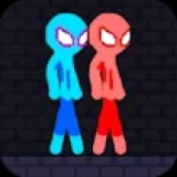 Red and Blue Stickman Rope