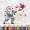 Santa Mandala Coloring Pages